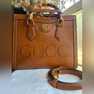 Gucci Diana Small Embossed Tote